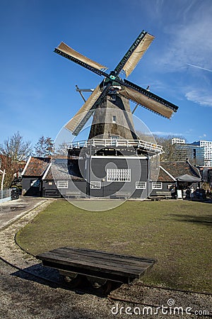 Windmill de Ster in Utrecht. Editorial Stock Photo