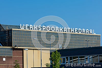 Werkspoorkathedraal Utrecht. The Werkspoorkathedraal is a large factory hall Editorial Stock Photo