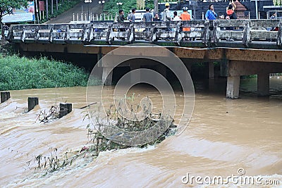 Uttaradit, Thailand, Nan River Landscape Rural area Flowing jungle water Editorial Stock Photo