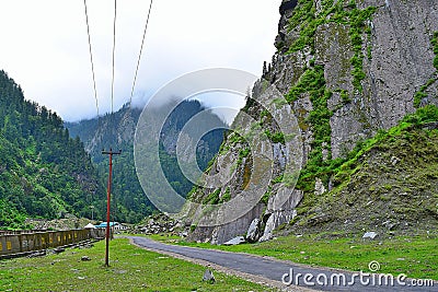 Uttarkashi-Gangotri Highway, Uttarakhand, India Stock Photo