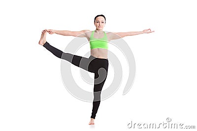 Utthita Hasta Padangustasana Yoga Pose Stock Photo