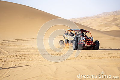 UTV in the desert Stock Photo