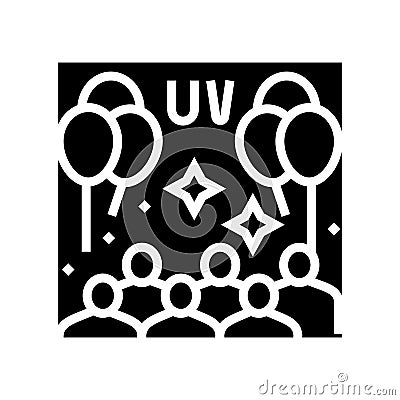 uv glow kids party glyph icon vector illustration Vector Illustration