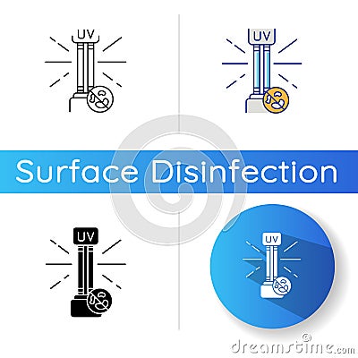 UV light disinfection icon Vector Illustration