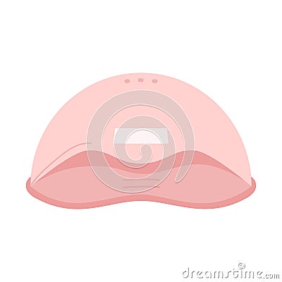 UV manicure lamp. Pink nail dryer. Drying for gel polish. Manicure equipment Vector Illustration