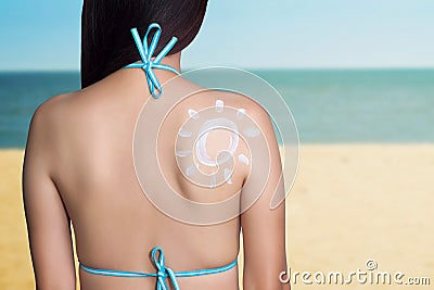 UV reflection skin after protection. Skin care concept. Stock Photo