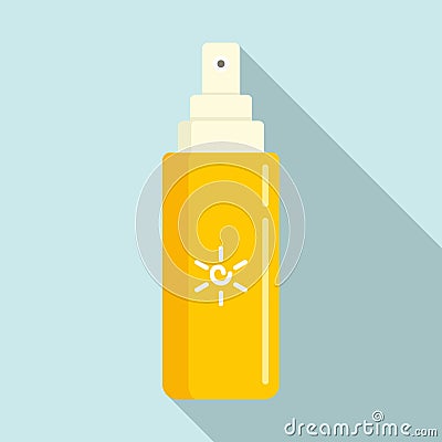 Uv tube spray icon, flat style Vector Illustration