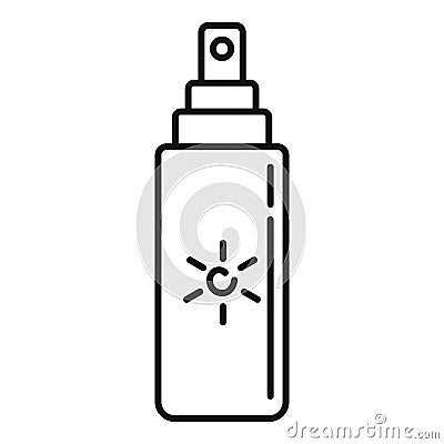 Uv tube spray icon, outline style Vector Illustration