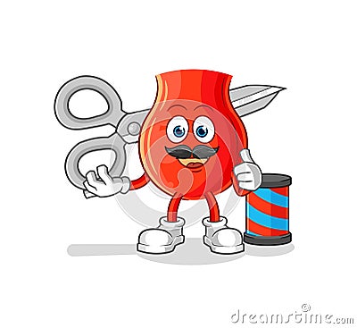 Uvula barber cartoon. cartoon mascot vector Stock Photo