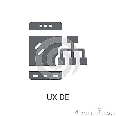 UX Design icon. Trendy UX Design logo concept on white background from Programming collection Vector Illustration