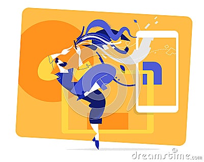 The ux designer create an involving user interface Vector Illustration