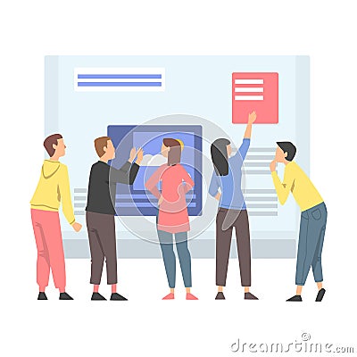 UX or User Experience Designer Creating Product and Service for Human computer Interaction Vector Illustration Vector Illustration