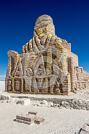 The Uyuni Salt Flats. Beautiful View at Salar de uyuni salt flat in Bolivia Editorial Stock Photo