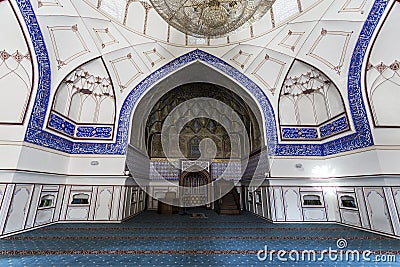 Uzbekistan, Bukhara. Bolo House architectural ensemble, mosque, interior. Editorial Stock Photo