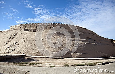 Uzbekistan. Khiva. Ancient city wall Stock Photo