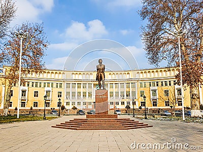 Uzbekistan, Tashkent, monument of russian poet Pushkin Alexander Sergeevich Editorial Stock Photo