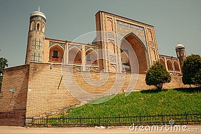 31.05.2021 Uzbekistan.Tashkent view of the Kukeldash madrasah in Tashkent at Chorsu Bazaar Editorial Stock Photo