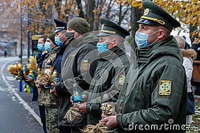 Holodomor commemoration ceremony in Uzhgorod Editorial Stock Photo