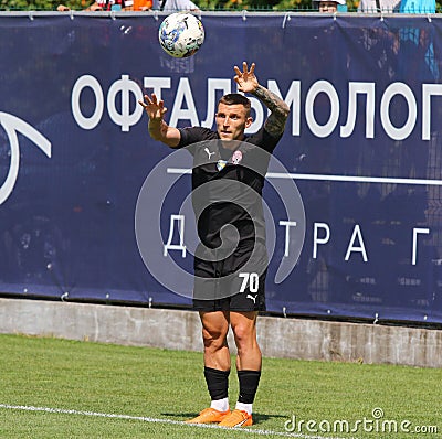 Ukrainian Premier League football game Minaj v Zorya Editorial Stock Photo