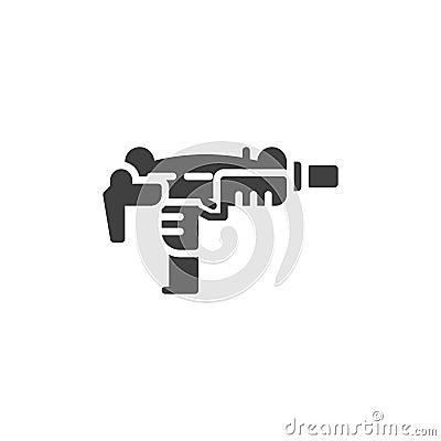 UZI weapon vector icon Vector Illustration