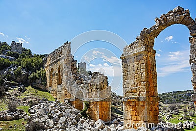 Uzuncaburc ruins,mersin turkey Stock Photo