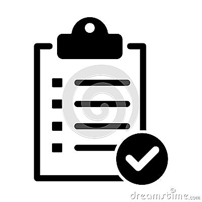 Checklist icon vector. Clipboard icon, business agreement checkbox list Vector Illustration