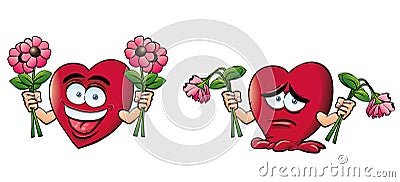 Cartoon valentines hart Stock Photo