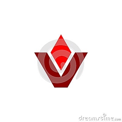 V Letter Diamond Logo Template Illustration Design. Vector EPS 10 Vector Illustration