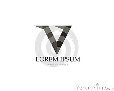 V Letter Logo Template vector Vector Illustration