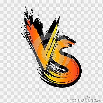 V.S. Versus letter logo. VS letters on transparent background. Vector illustration of competition, confrontation Vector Illustration