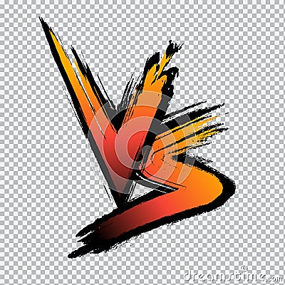 V.S. Versus letter logo. VS letters on transparent background. Vector illustration of competition, confrontation Vector Illustration