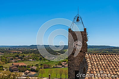 Beautiful medieval village of Vézénobres in the Gard in the Cévennes, Occitanie, France Stock Photo