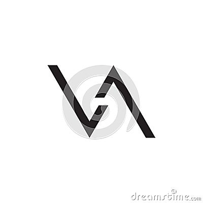 va initial letter vector logo icon Vector Illustration