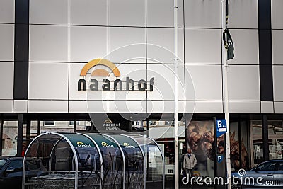 VAALS, NETHERLANDS - NOVEMBER 8, 2022: logo of Naanhof on their local restaurant in Vaals. Naanhof is a dutch chain of restaurants Editorial Stock Photo