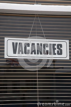 Vacancies Sign Stock Photo