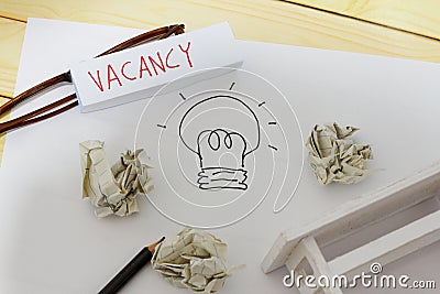 Vacancy and employment concept. Stock Photo