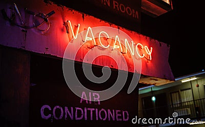 `Vacancy` Motel Sign Stock Photo