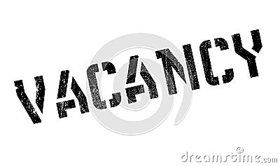Vacancy rubber stamp Stock Photo