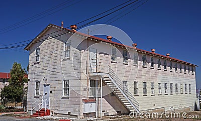 Vacant, former army barracks at Angels Gate Park, Los Angeles, California Editorial Stock Photo