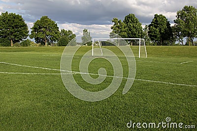 Vacant Soccer Pitch Stock Photo