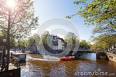 Vacation in Amsterdam in autumn Editorial Stock Photo