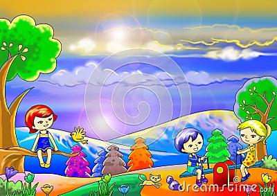 Vacation13 Cartoon Illustration