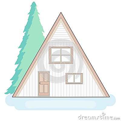 Vacation Home Vector Illustration