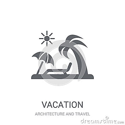 Vacation icon. Trendy Vacation logo concept on white background Vector Illustration