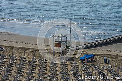 On vacation in Lido di Jesolo (views to the beach) Editorial Stock Photo