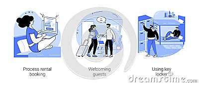 Vacation rentals isolated cartoon vector illustrations se Vector Illustration