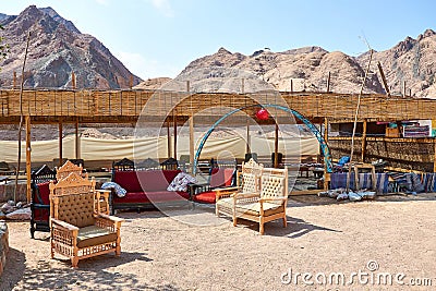 Vacation spot for tourists from the Bedouin village Editorial Stock Photo