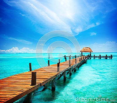 Vacation in Tropic Paradise Stock Photo