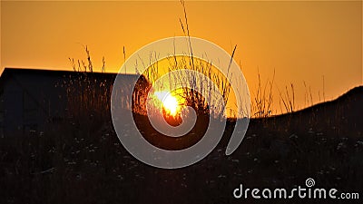 Wyoming sunset Stock Photo