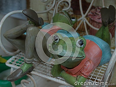 Vacationers frog Stock Photo